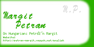 margit petran business card